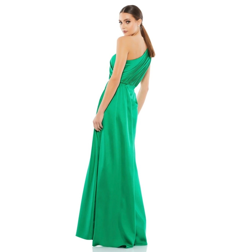 Mac Duggall Ieena 26654 Draped One Shoulder Satin Gown Emerald Green 2 NWT‎ - Picture 9 of 9